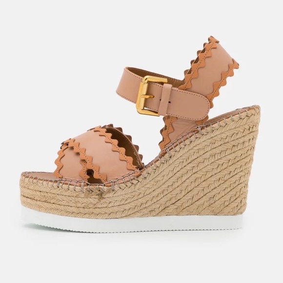 See By Chloe Shoes - New Chloe Scalloped Glyn Espadrille Wedge Sandals